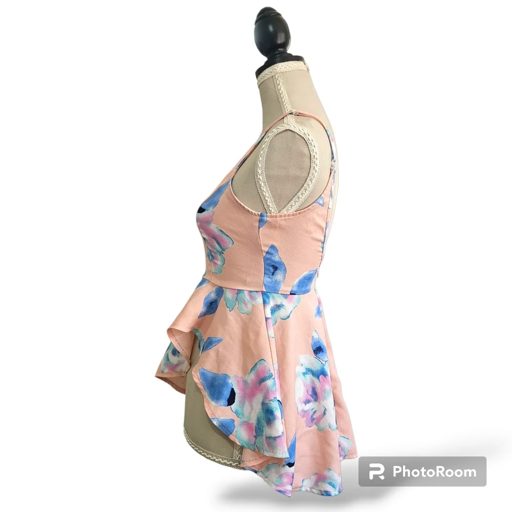 Paper Scissors | pink and blue Gorgeous Halter Top - Size S - Picture 2 of 8